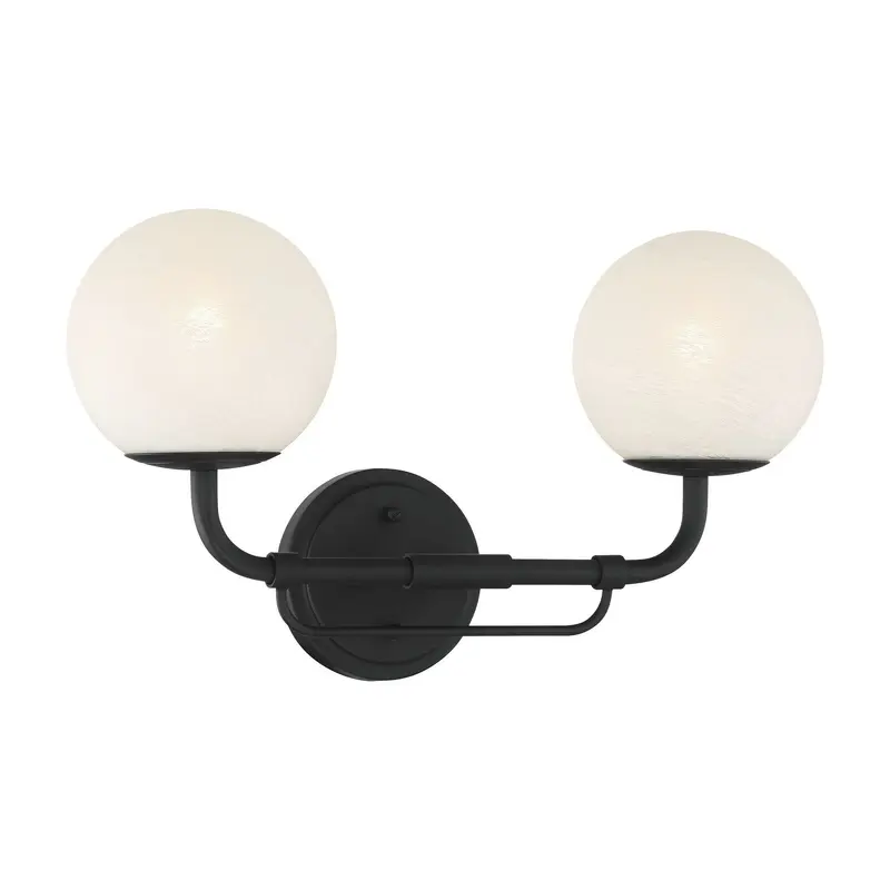 Whitehall Two Light Vanity Dark Matte Black