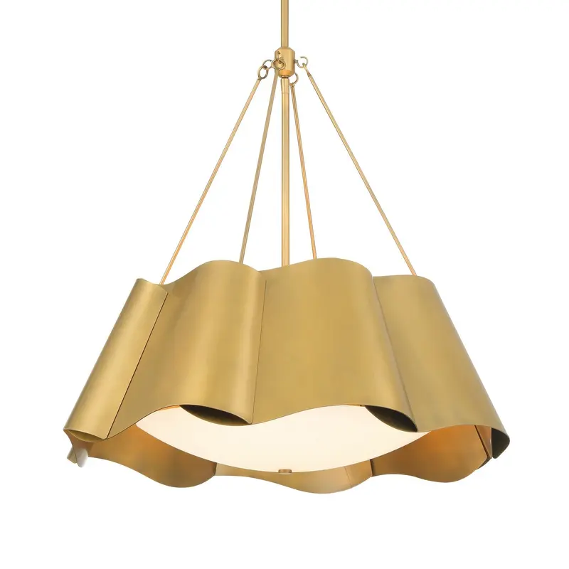 Waveform Four Light Pendant Legacy Brass