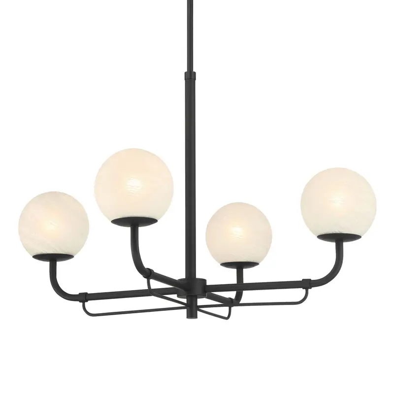 Whitehall Four Light Chandelier Dark Matte Black