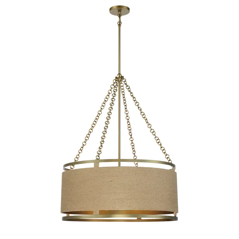Windward Passage Six Light Pendant Soft Brass