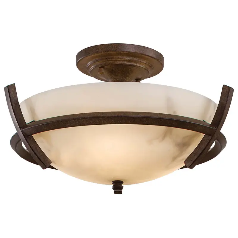 Calavera Three Light Semi Flush Mount Nutmeg