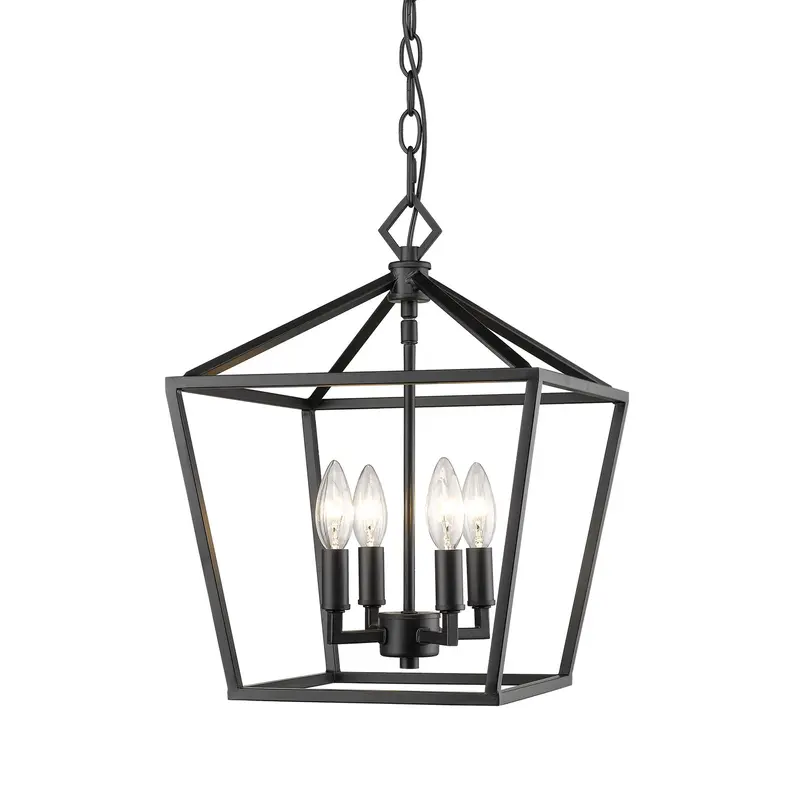 Four Light Pendant Matte Black