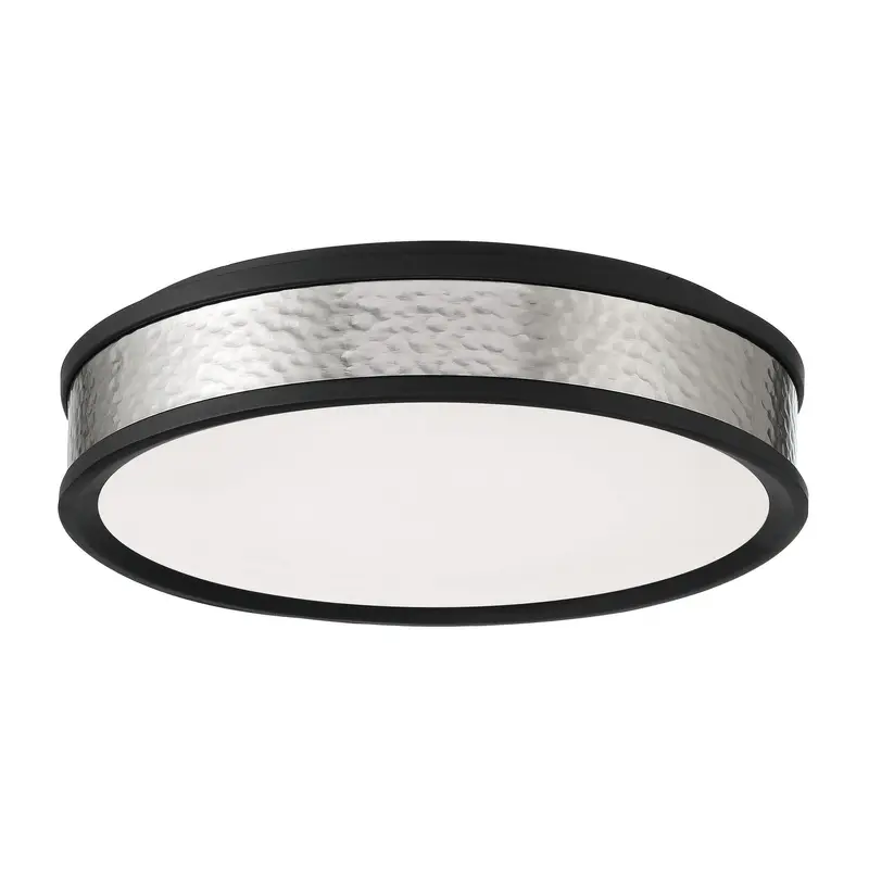 LED Flush Mount Coal With Brushed Nickel