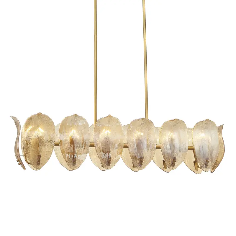Orchid 14 Light Island Pendant Legacy Brass