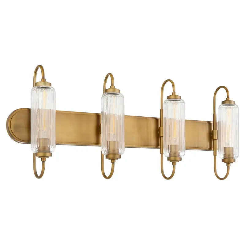 Whitmire Four Light Vanity Brushed Brass