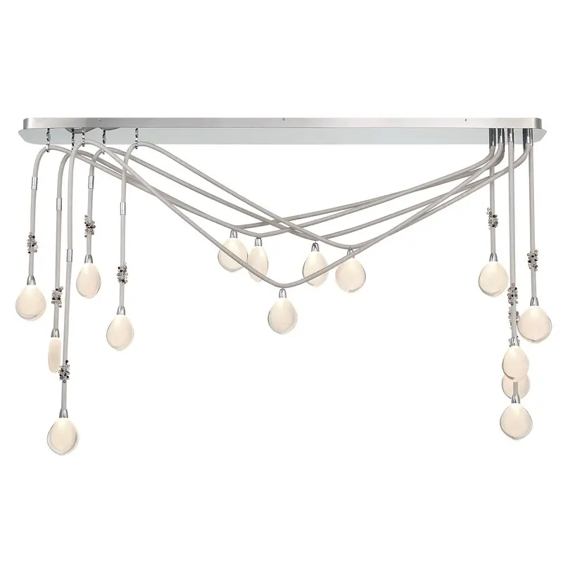 Bellissima LED Chandelier Silver Sleeves