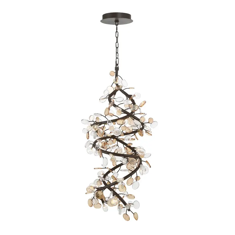 Pisa LED Chandelier Black with Gold Accent