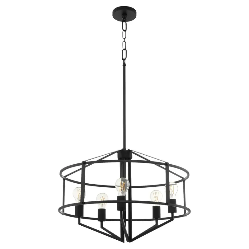 Tobin Five Light Pendant Matte Black