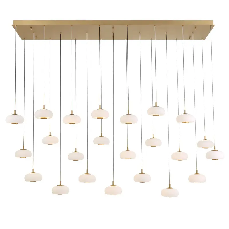 Adelfia LED Chandelier Painted Antique Brass