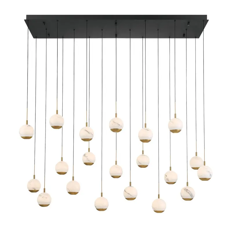 Baveno LED Chandelier Matte Black