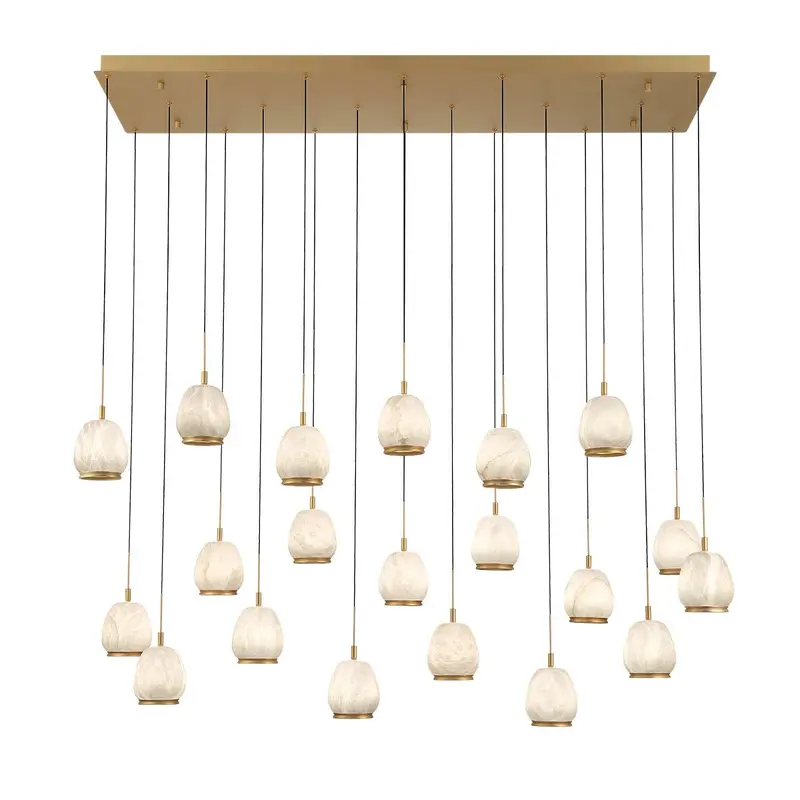 Lucidata LED Chandelier Painted Antique Brass