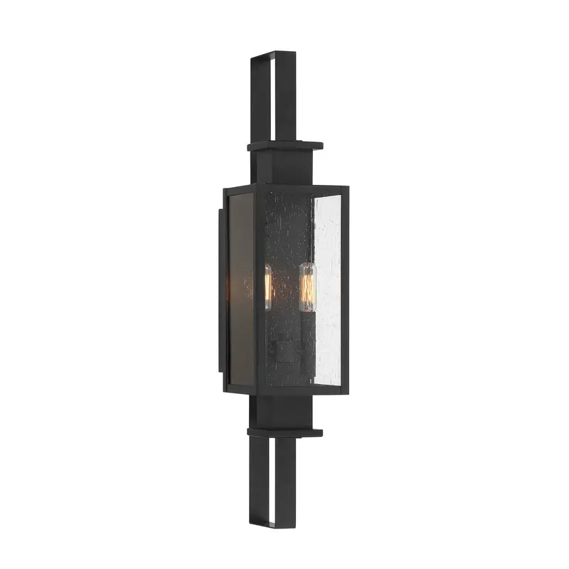 Ascott Two Light Outdoor Wall Lantern Matte Black