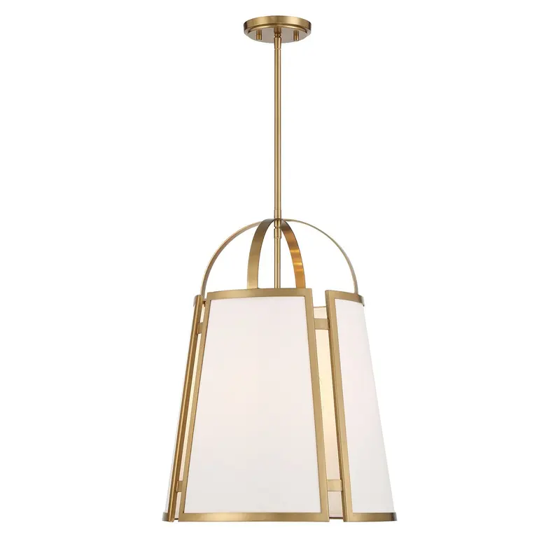 Chartwell Four Light Pendant Warm Brass
