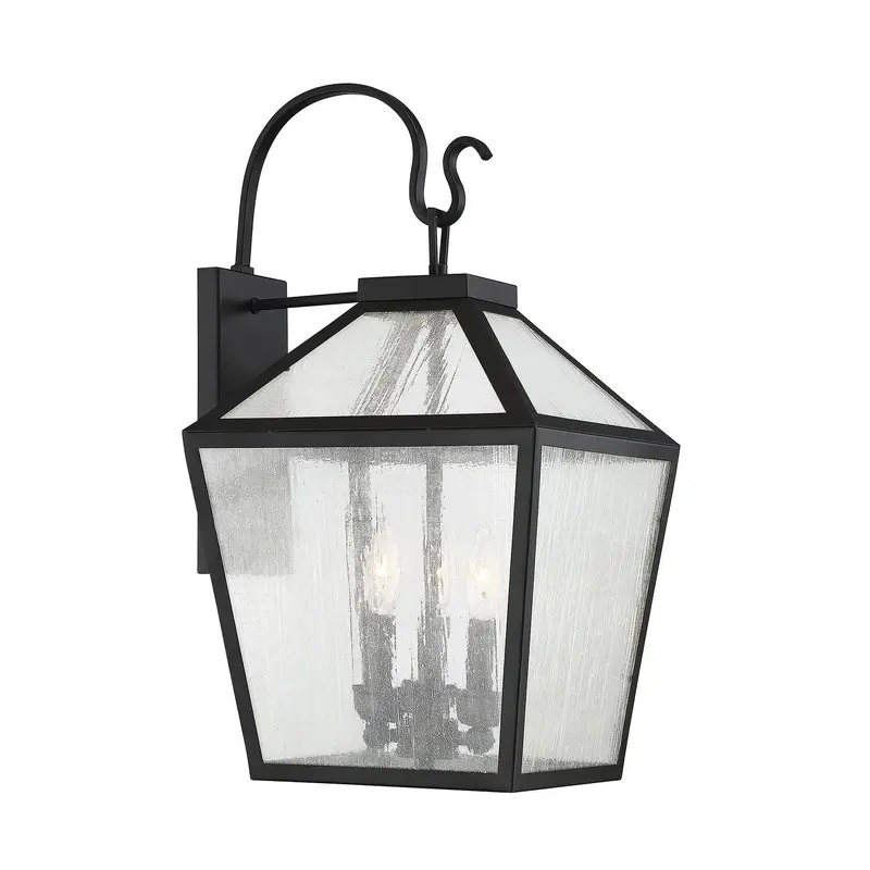 Woodstock Three Light Wall Lantern Black