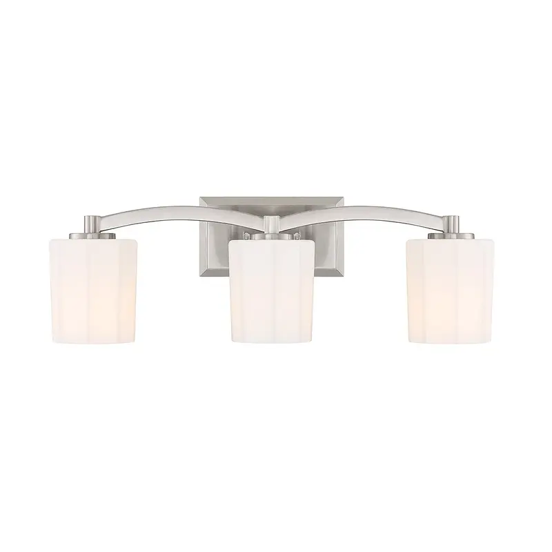 Whitney Three Light Bathroom Vanity Satin Nickel