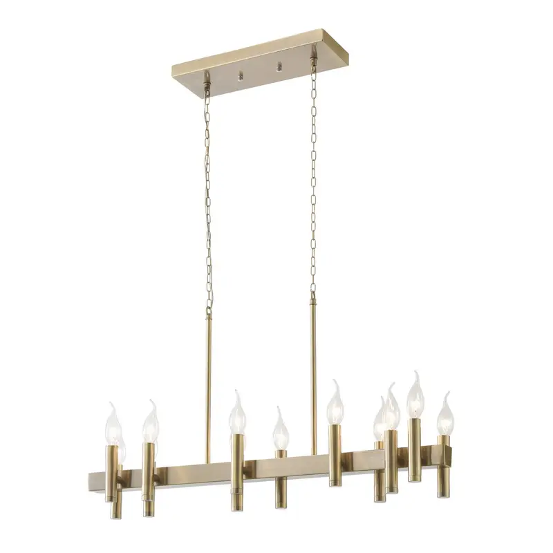 Collette 12 Light Linear Pendant Antique Brass