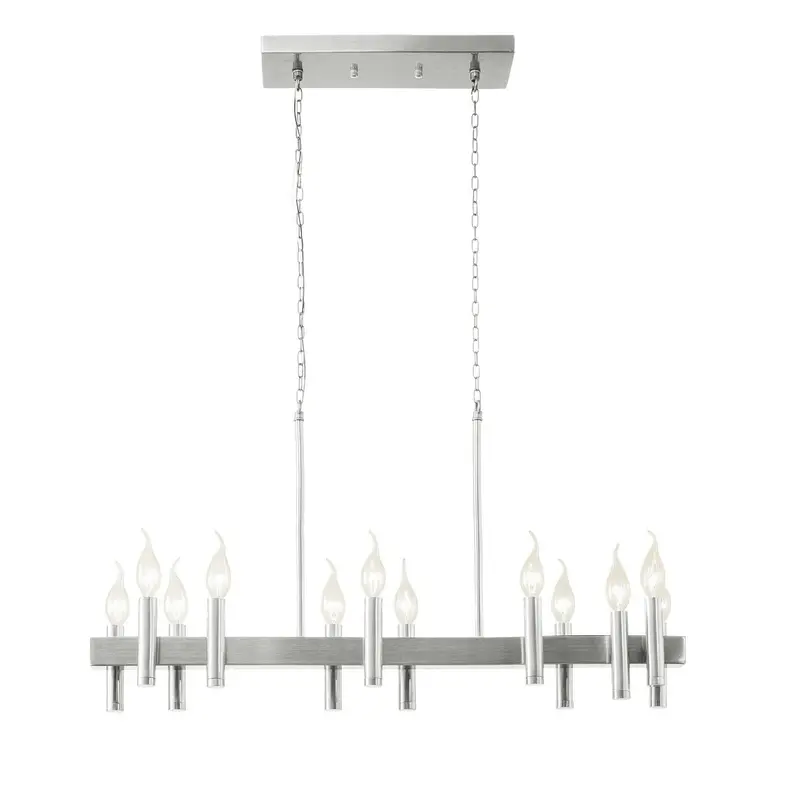 Collette 12 Light Linear Pendant Satin Nickel