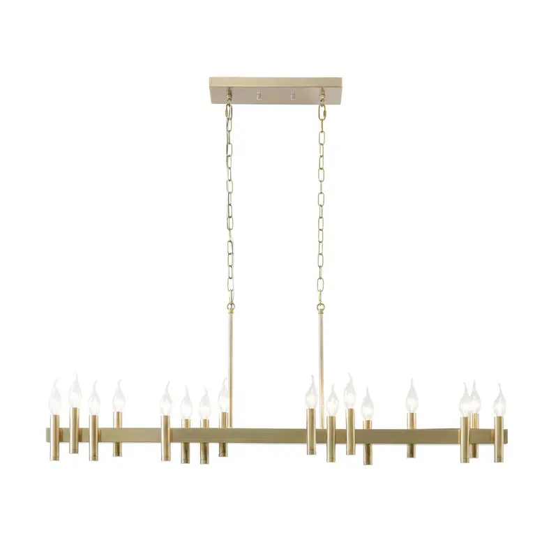 Collette 16 Light Linear Pendant Antique Brass