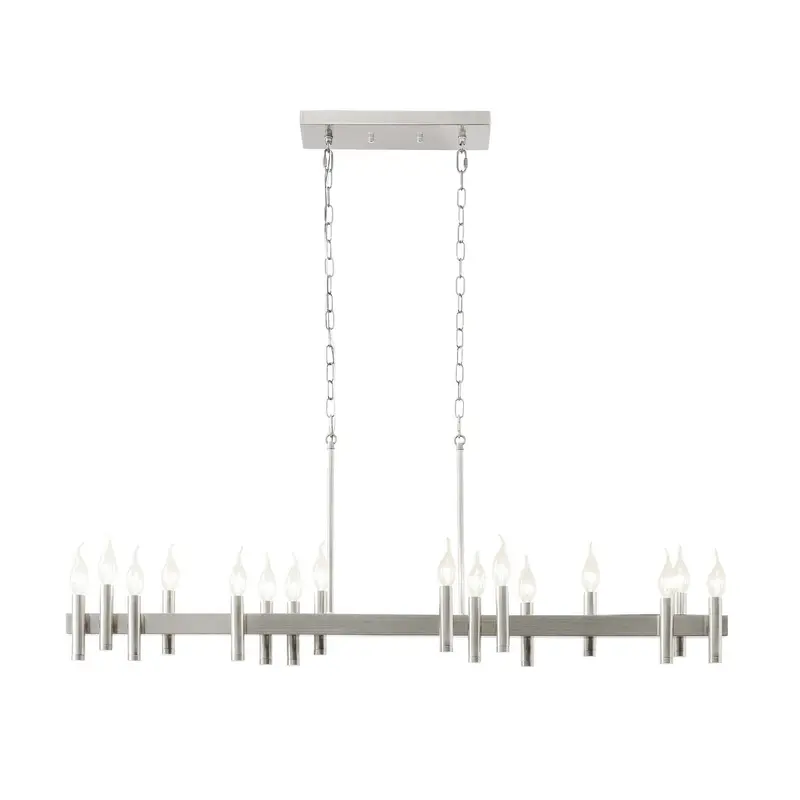 Collette 16 Light Linear Pendant Satin Nickel