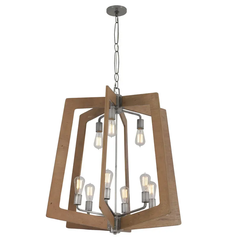 Lofty Nine Light Chandelier Steel