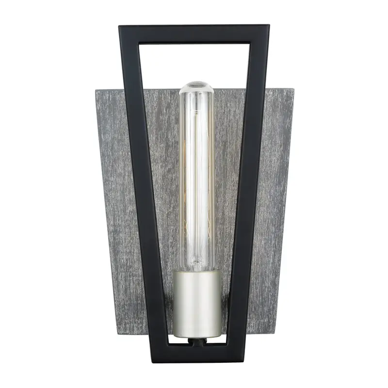 Zag One Light Wall Sconce Black