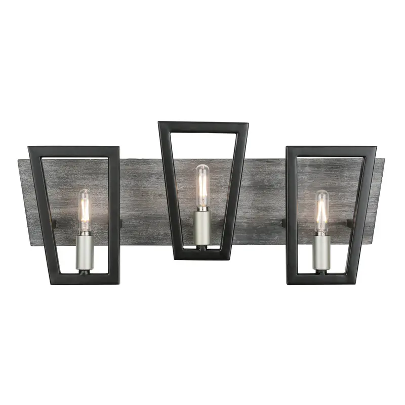 Zag Three Light Bath Black