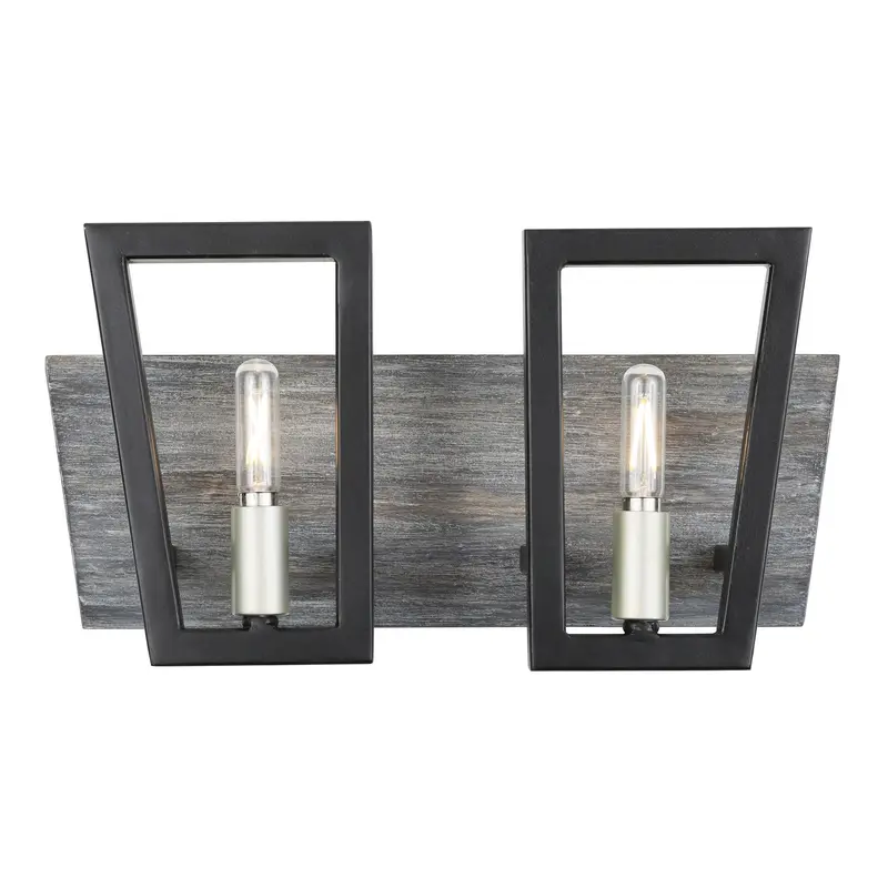 Zag Two Light Bath Black