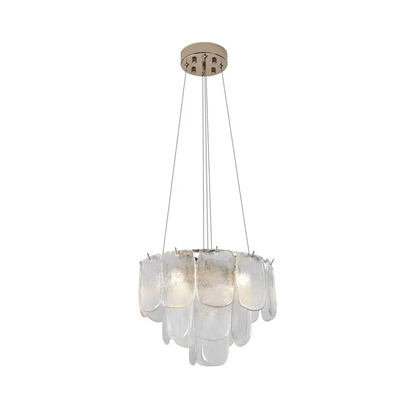 Bianca Five Light Pendant Polished Nickel, Crystalline