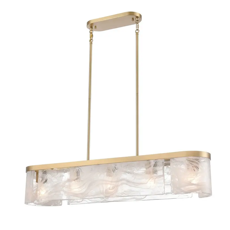 Skye Six Light Island Pendant Brass