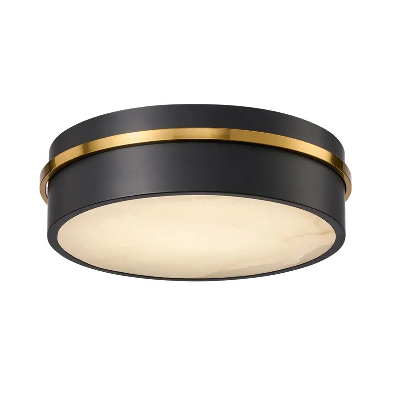 Dax LED Flush Mount Black, Brass