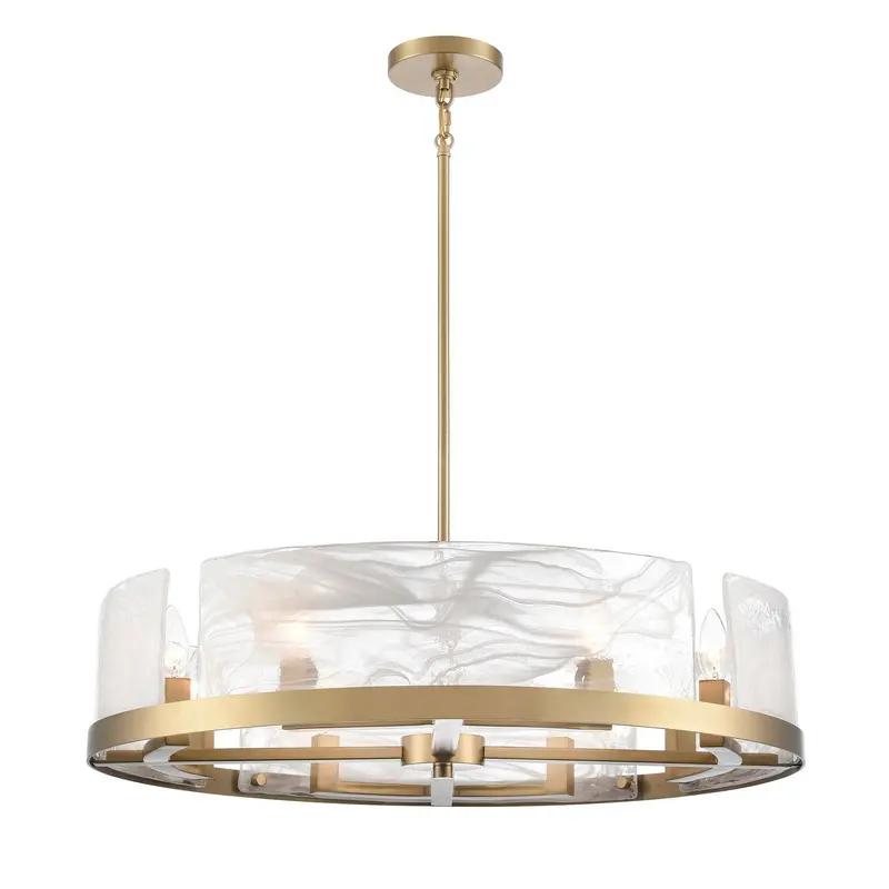 Skye Eight Light Chandelier Brass