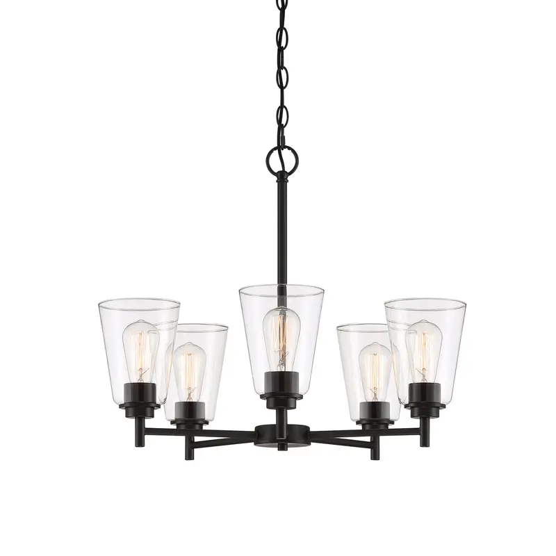 Westin Five Light Chandelier Matte Black