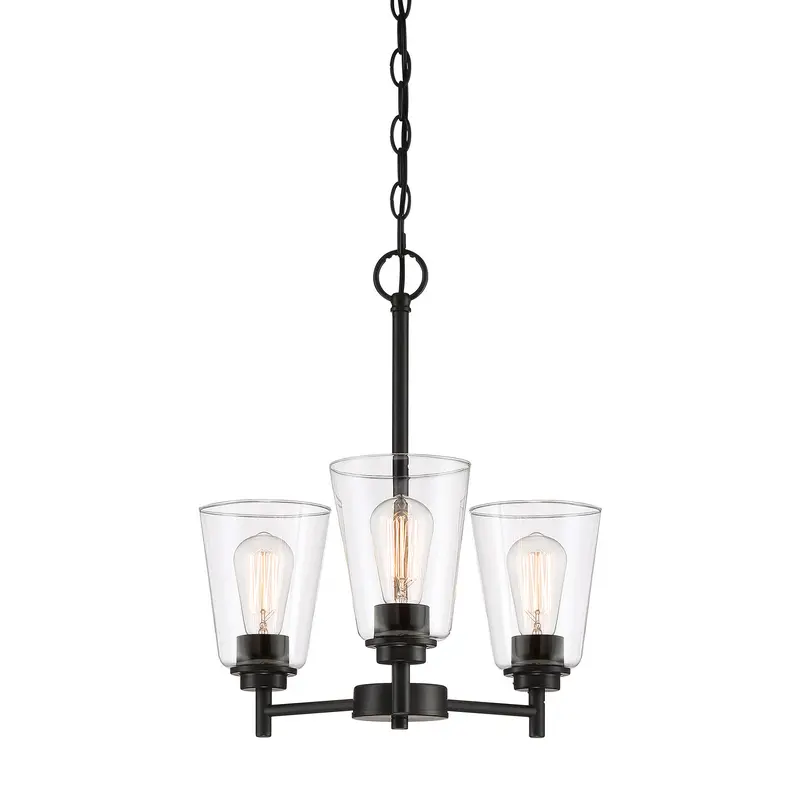 Westin Three Light Chandelier Matte Black
