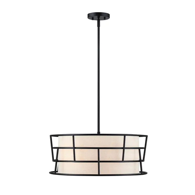 Aria Falls Three Light Pendant Matte Black