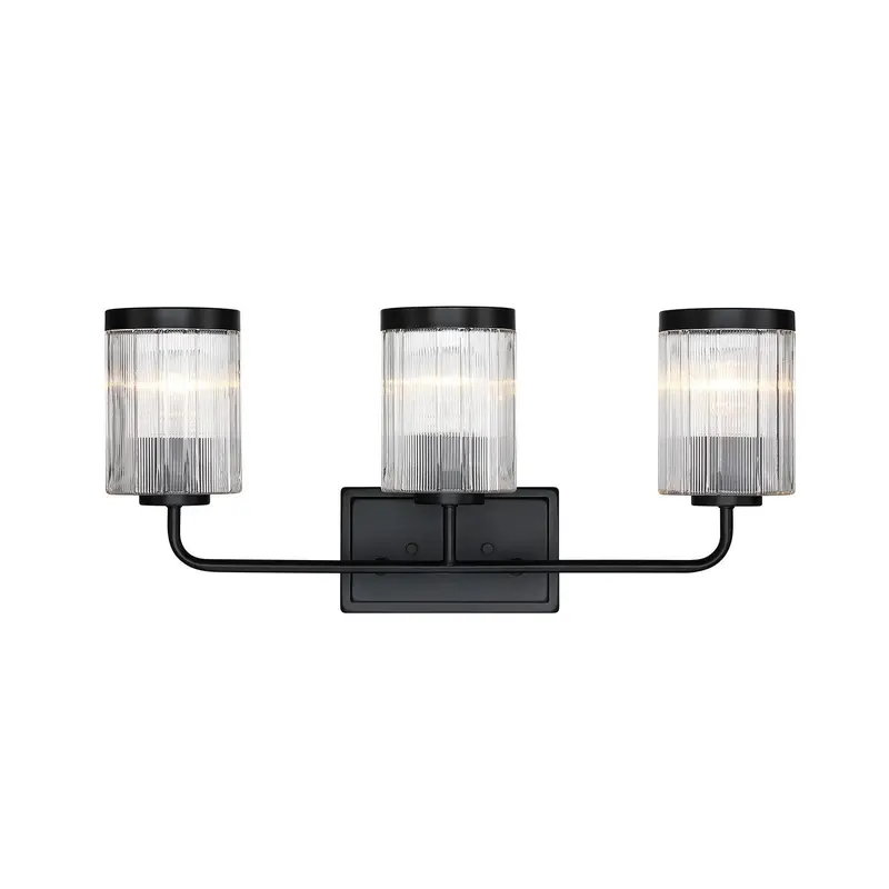 Aspen Three Light Vanity Matte Black