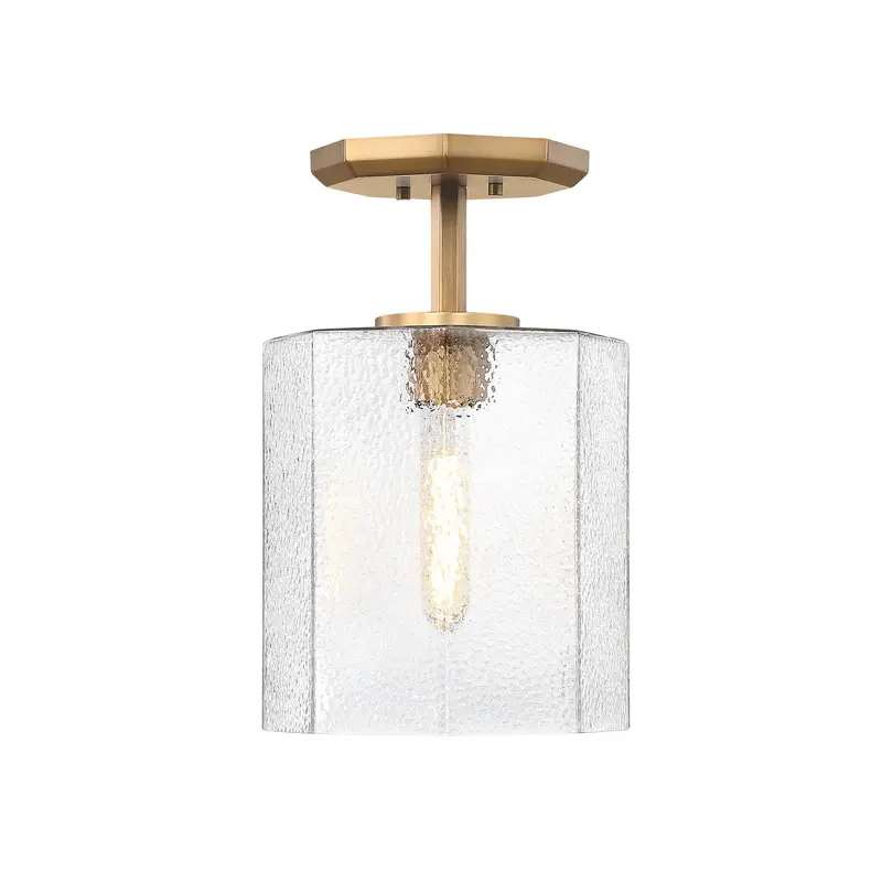 Haven One Light Semi Flush Mount Old Satin Brass