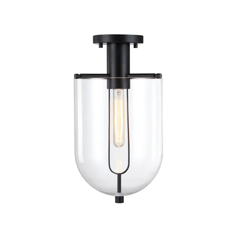 Skylar One Light Semi Flush Mount Matte Black