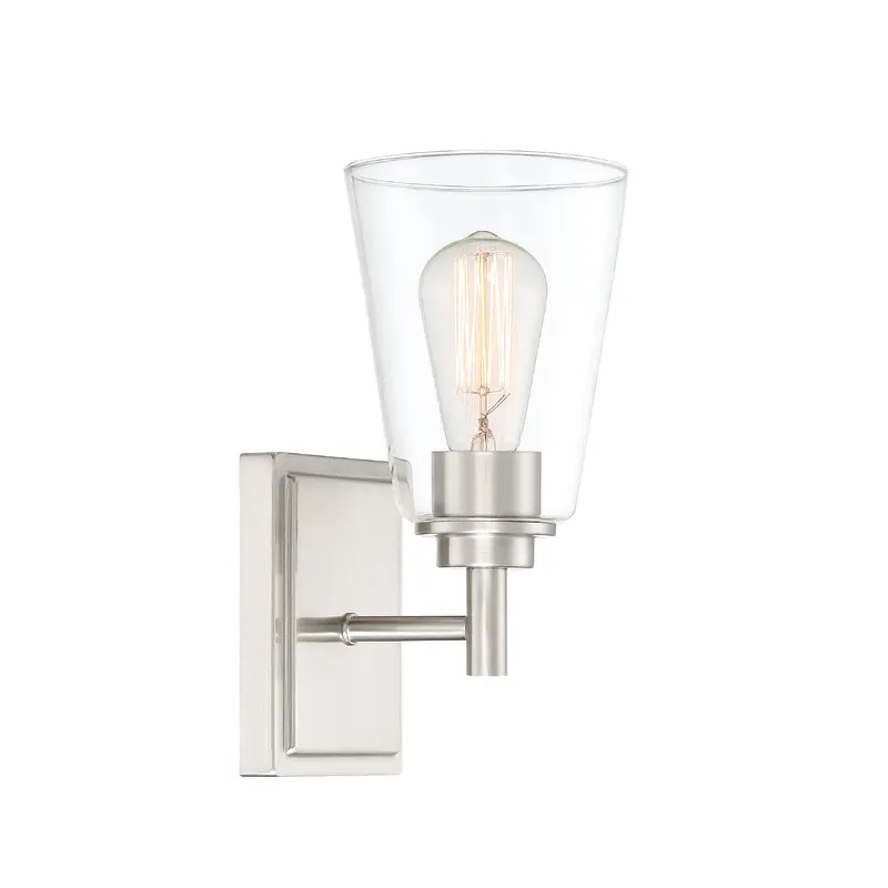 Westin One Light Wall Sconce Satin Platinum