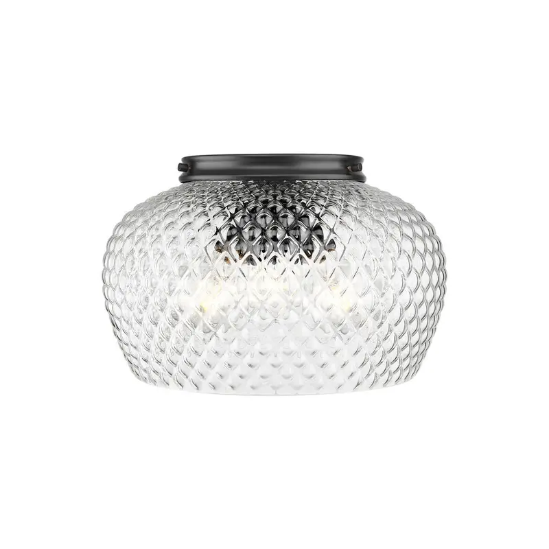 Adeline Three Light Flush Mount Matte Black