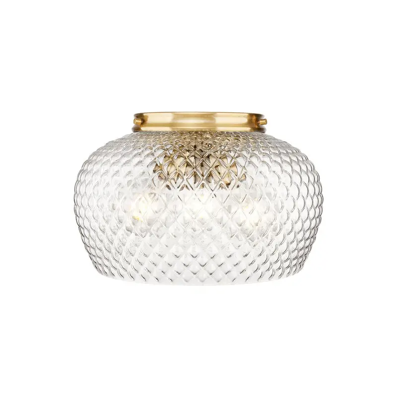 Adeline Three Light Flush Mount Modern Brushed Gold