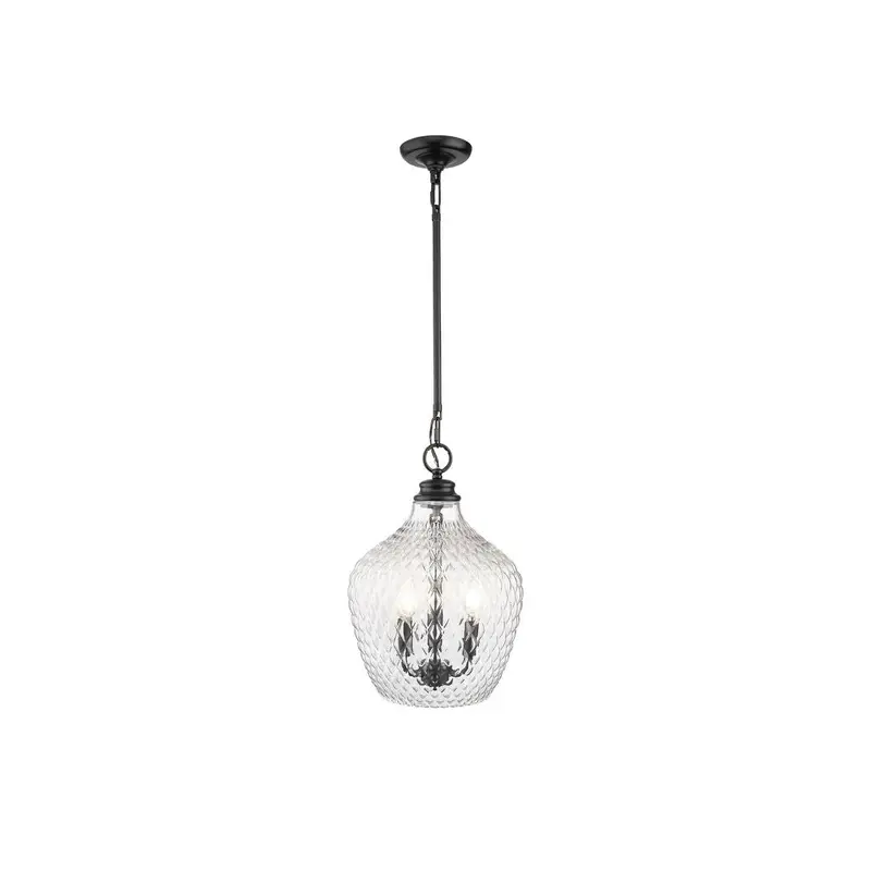 Adeline Three Light Pendant Matte Black