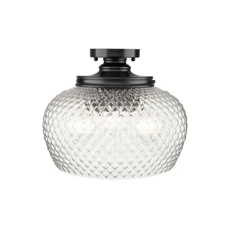 Adeline Three Light Semi-Flush Mount Matte Blake