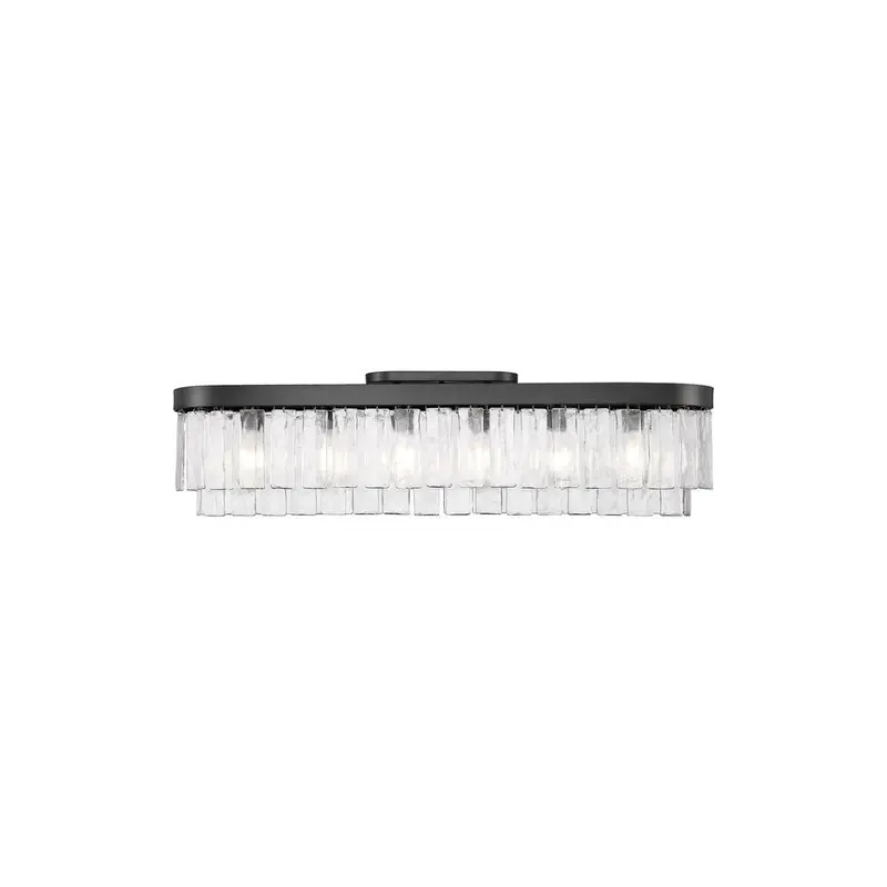 Ciara Six Light Flush Mount Matte Black