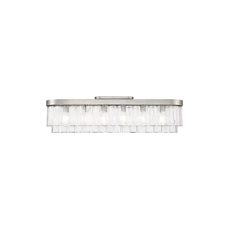 Ciara Six Light Flush Mount Peruvian Silver