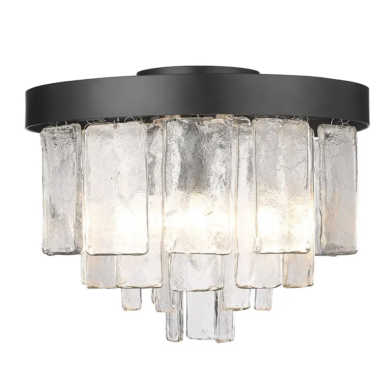 Ciara Three Light Flush Mount Matte Black