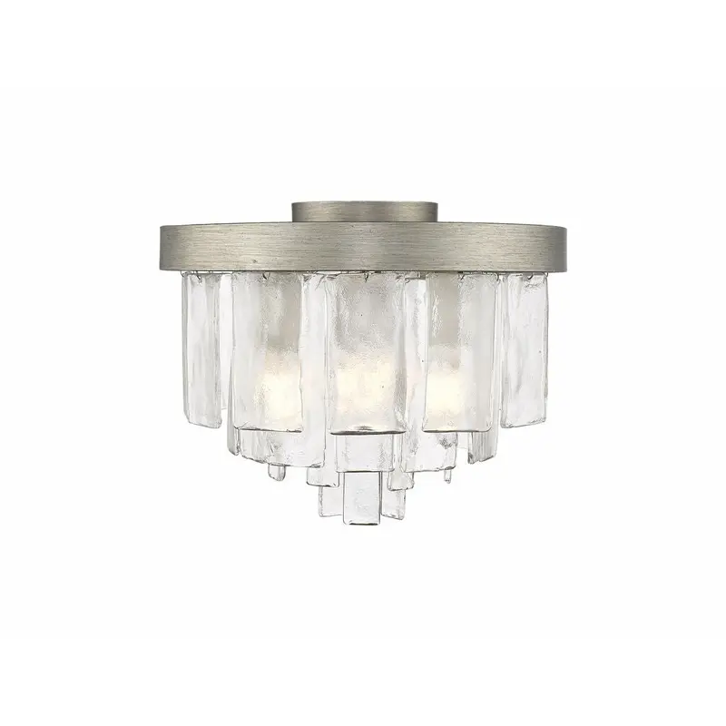 Ciara Three Light Flush Mount Peruvian Silver
