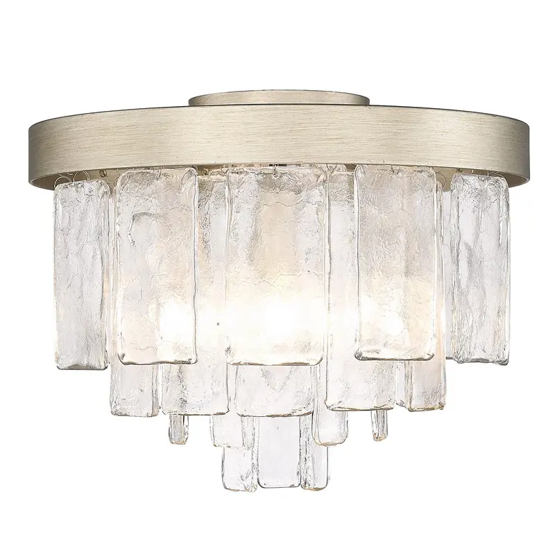 Ciara Three Light Flush Mount White Gold
