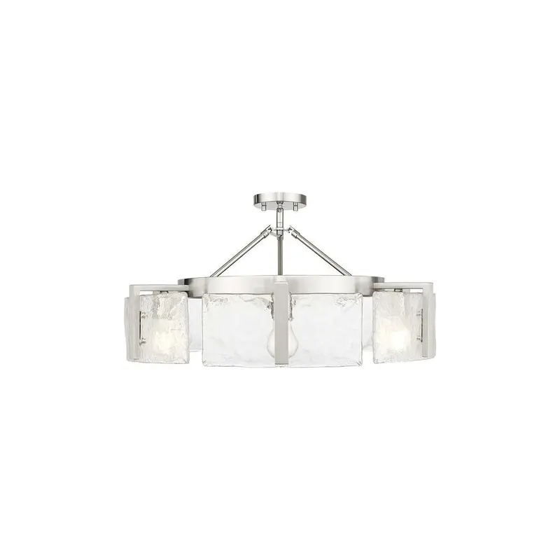 Aenon Six Light Semi-Flush Mount Pewter