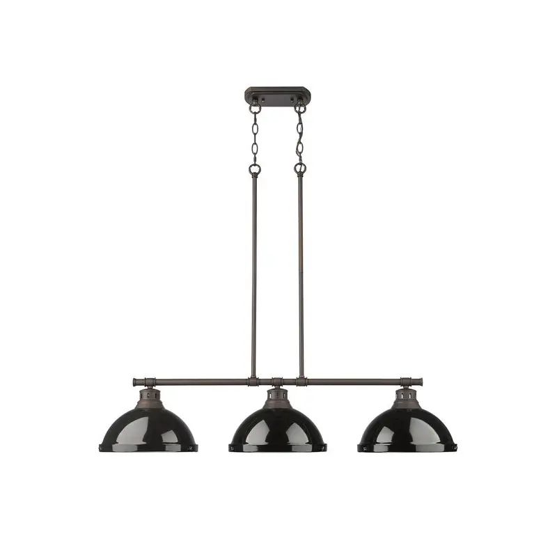 Duncan Three Light Linear Pendant Rubbed Bronze