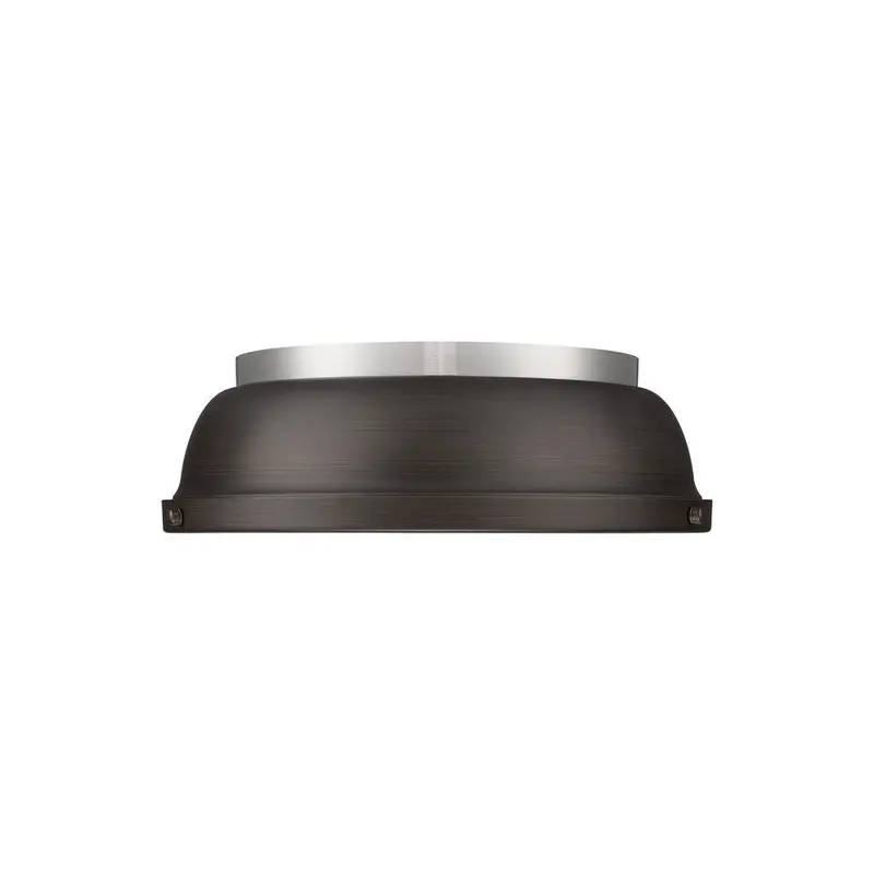 Duncan Two Light Flush Mount Pewter